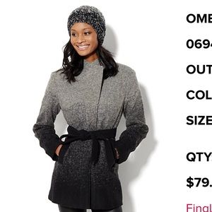 Ombre wool blend coat size M